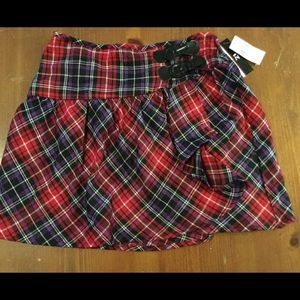NWT Iz Byer plaid skater skirt
